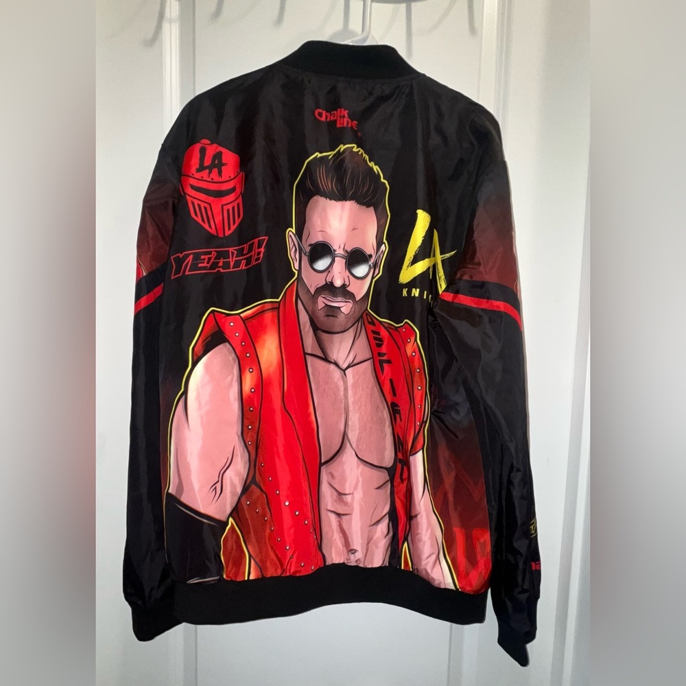 Chalk Line WWE LA Knight Fanimation Satin Full-Snap Jacket
